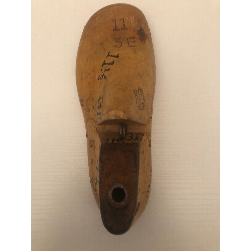 Vintage Shoe Wooden Mold GEBL Co. Size 11 1/2 3E left foot